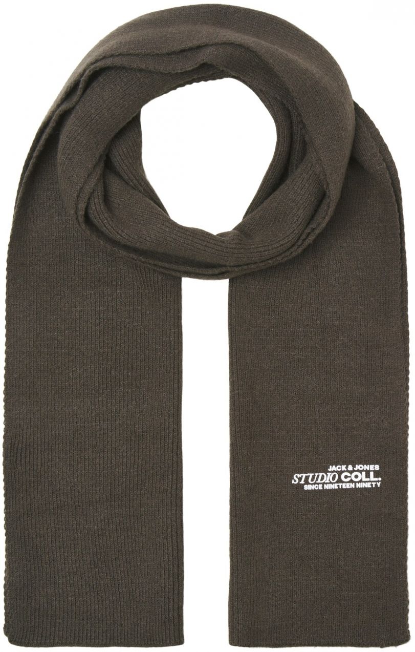 JACK & JONES Šál 'JACCOLL'  tmavohnedá / biela