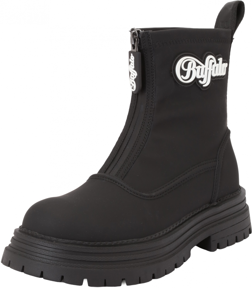 BUFFALO Členkové čižmy 'Lennox'  čierna / biela