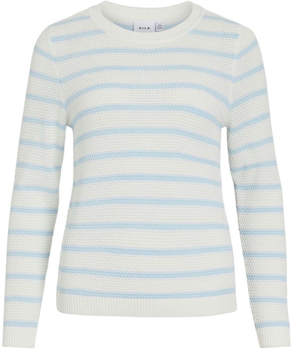 VILA Sveter 'VIDALO'  svetlomodrá / biela