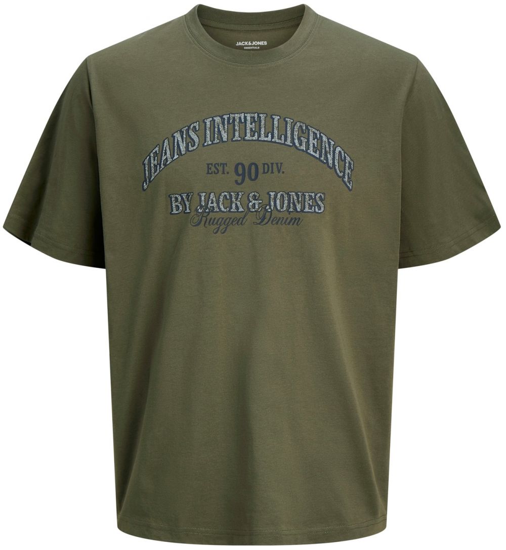 JACK & JONES Tričko 'JJEDenver'  námornícka modrá / olivová / biela