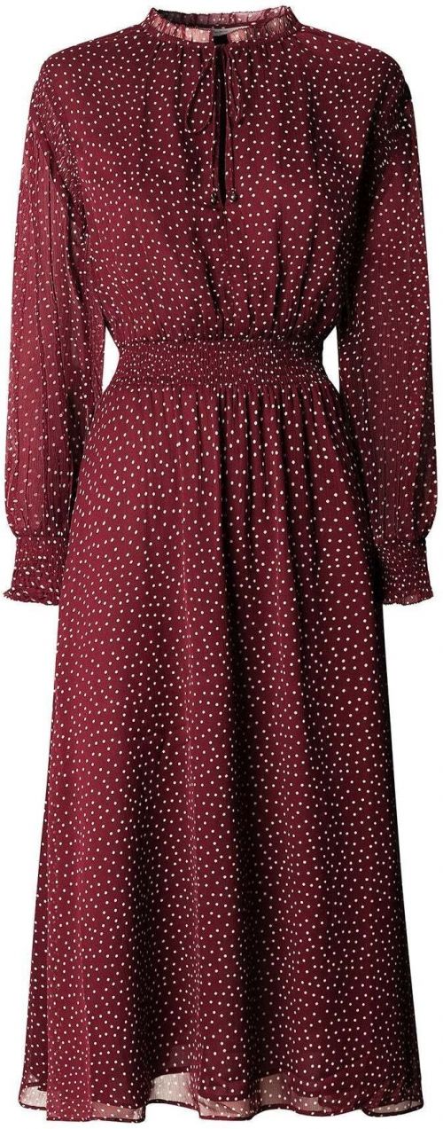 Pepe Jeans Šaty 'Mariette'  vínovo červená / biela