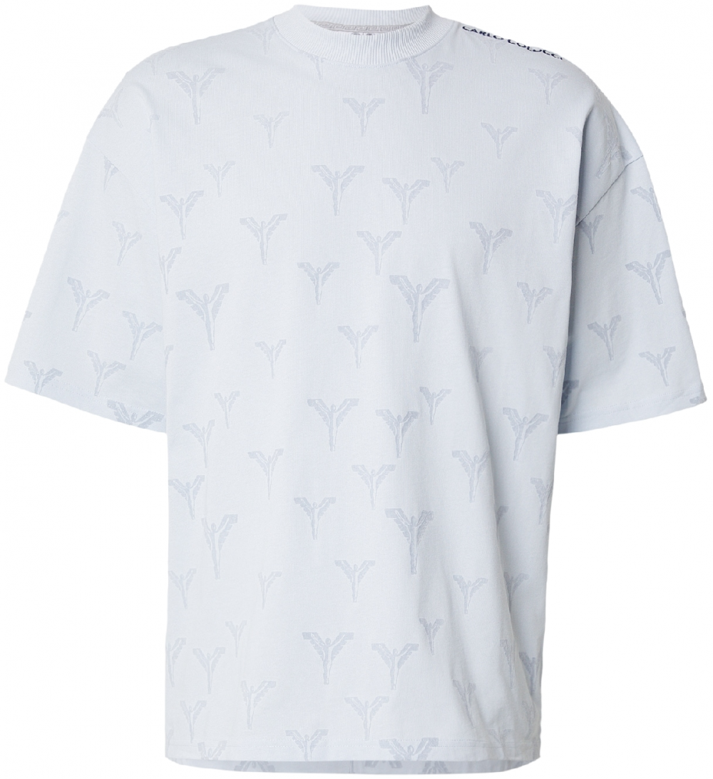 Carlo Colucci Tričko 'Fasan'  dymovo modrá / svetlomodrá