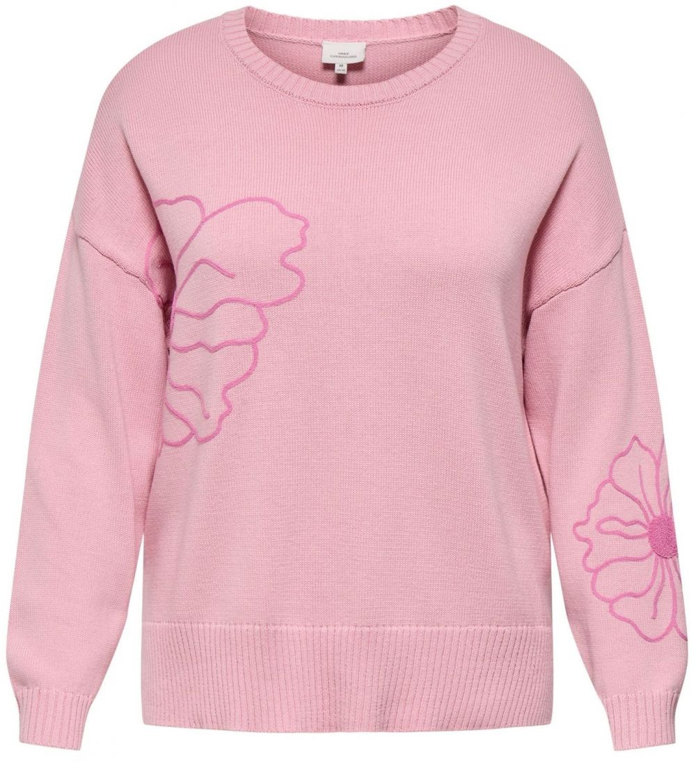 ONLY Carmakoma Sveter 'CARPetra'  ružová / eozín