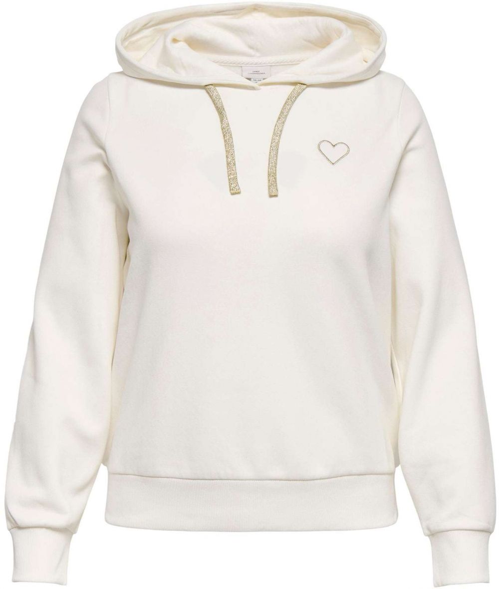 ONLY Carmakoma Mikina 'CARNoli'  zlatá / biela