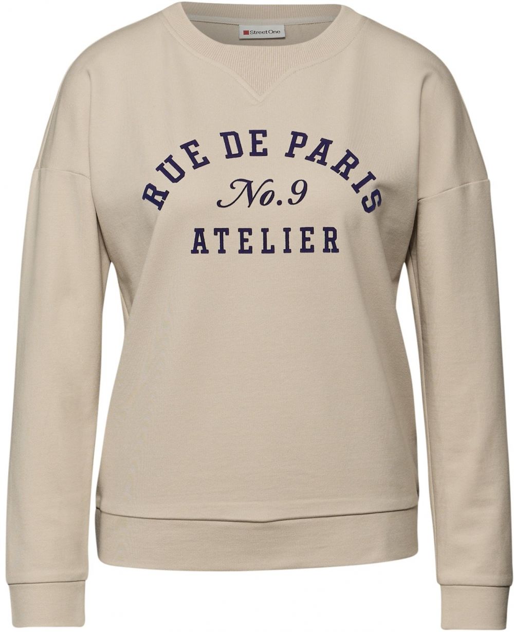 STREET ONE Mikina  tmavobéžová / čierna