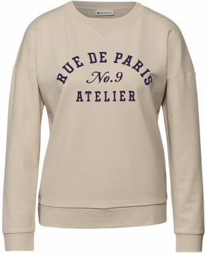 STREET ONE Mikina  tmavobéžová / čierna