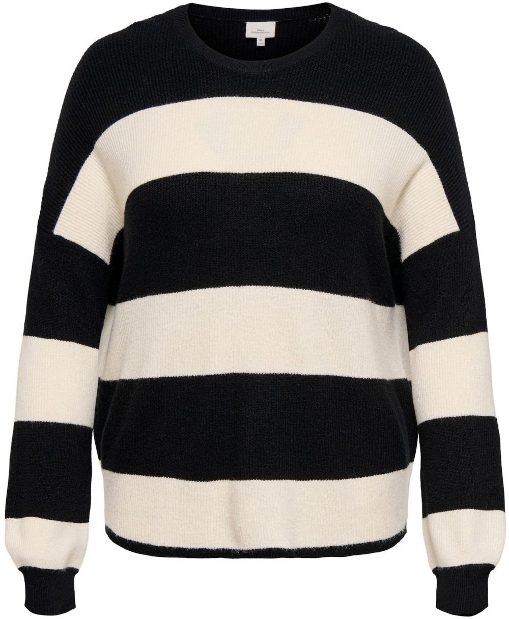 ONLY Carmakoma Sveter 'CARAtia'  čierna / biela