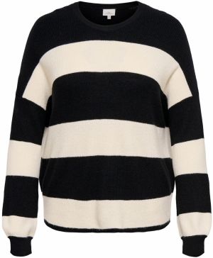 ONLY Carmakoma Sveter 'CARAtia'  čierna / biela