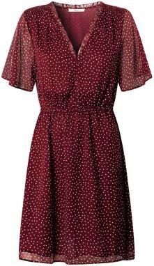 Pepe Jeans Šaty 'MARIUS'  tmavočervená / biela