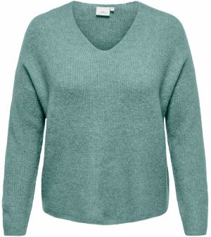 ONLY Carmakoma Sveter 'CARCamilla'  tyrkysová