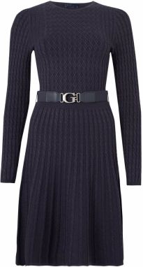 GUESS Pletené šaty 'HANA'  námornícka modrá