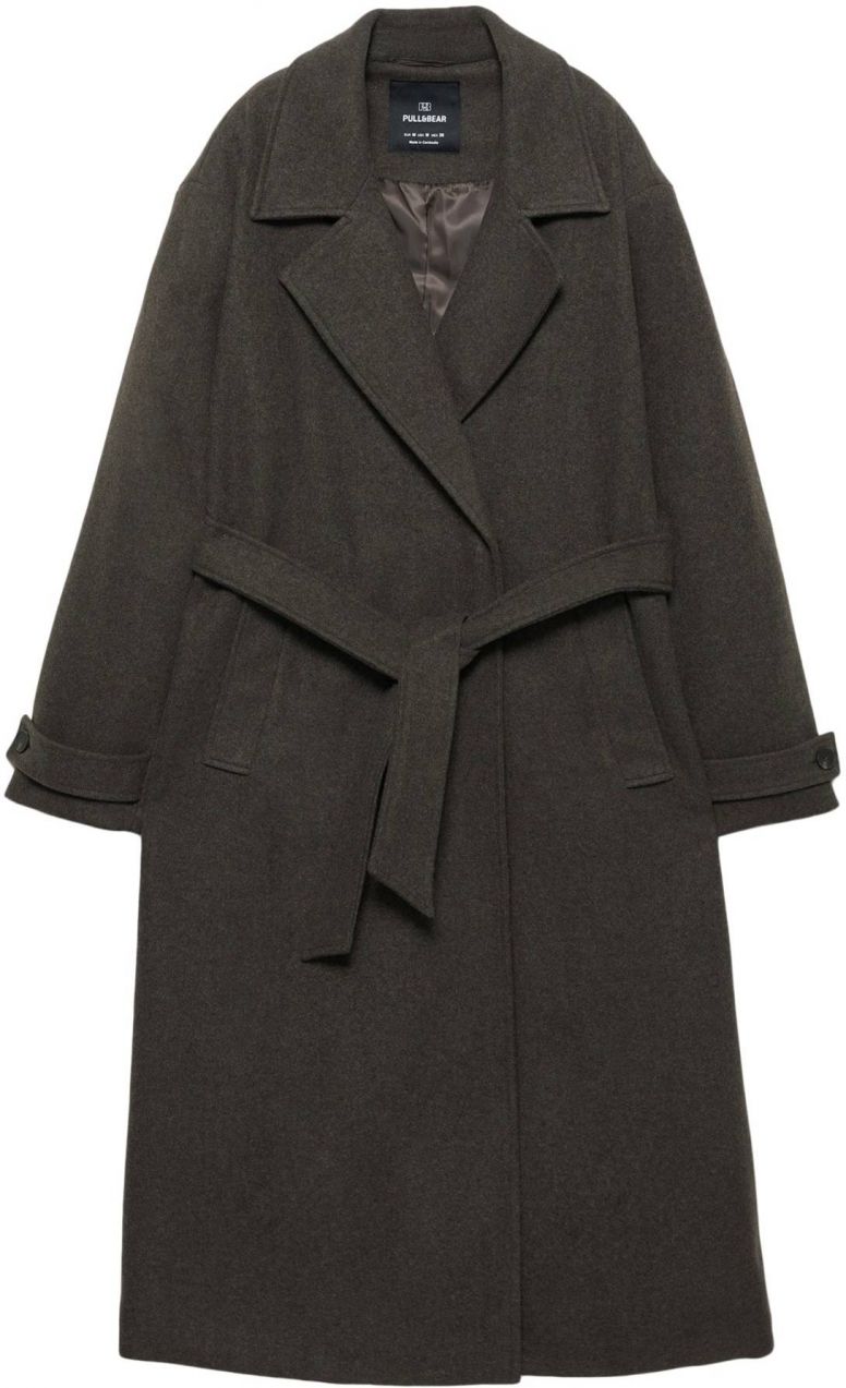 Pull&Bear Prechodný kabát  tmavohnedá