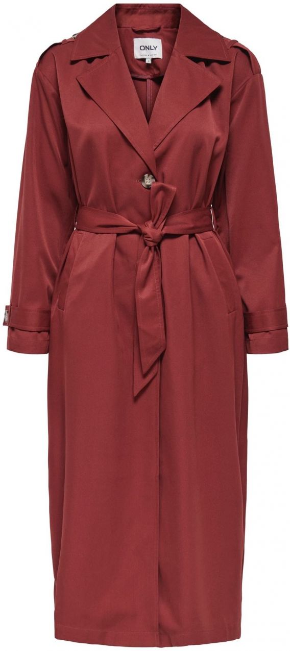 ONLY Prechodný kabát 'ONLLINE'  hrdzavo červená