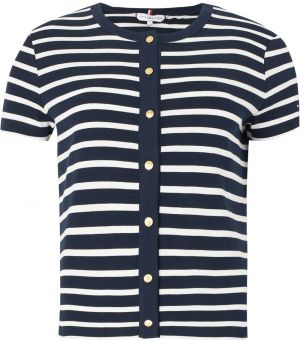 TOMMY HILFIGER Kardigán  námornícka modrá / biela