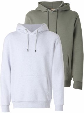 Only & Sons Mikina 'ONSCERES'  svetlosivá / zelená melírovaná