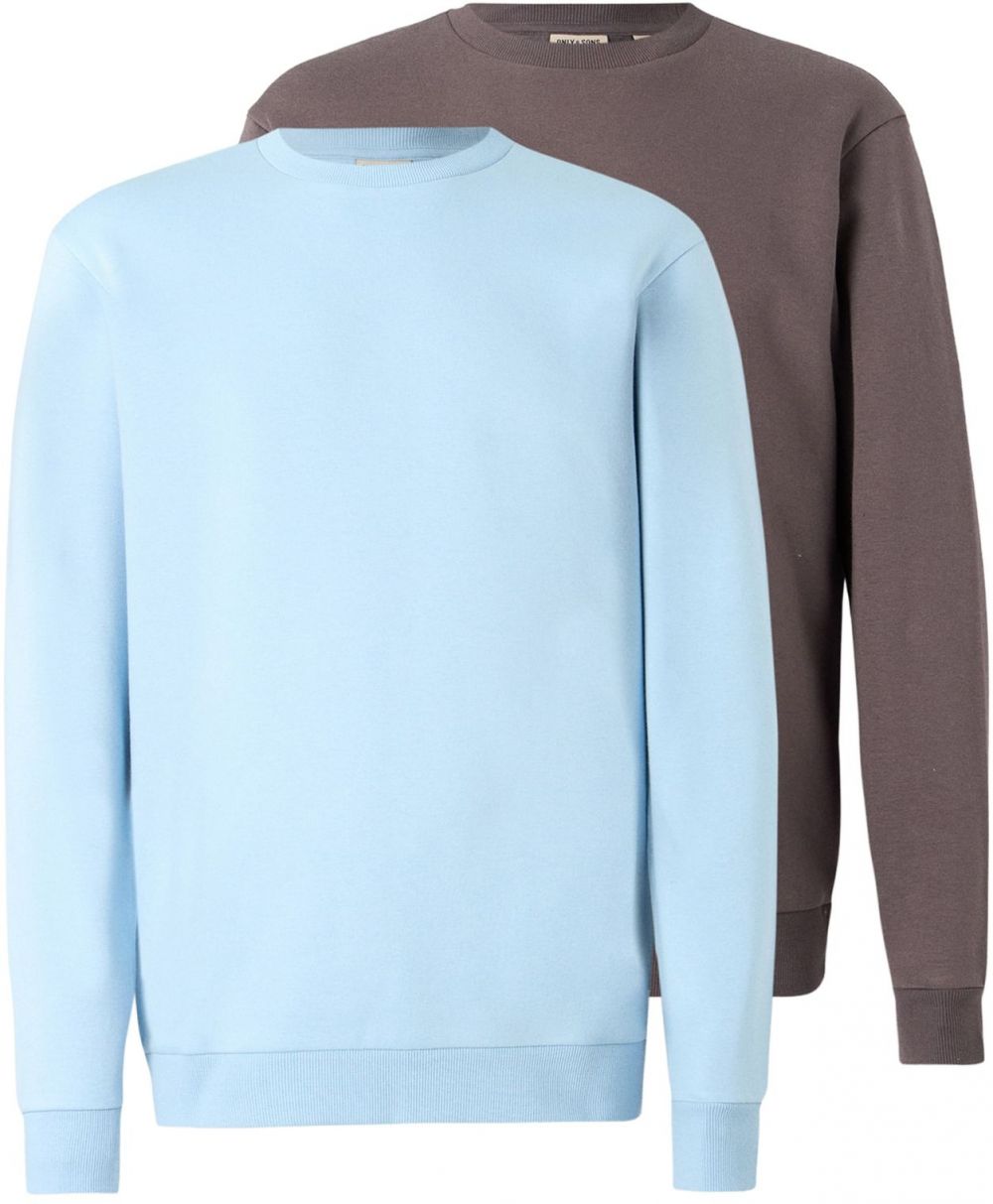 Only & Sons Mikina 'ONSCERES'  svetlomodrá / tmavohnedá