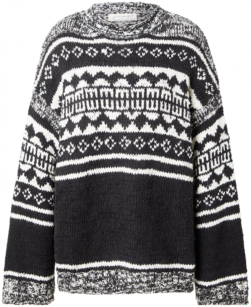 Free People Sveter 'DANI'  čierna / biela