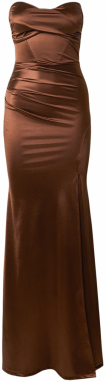 WAL G. Večerné šaty 'ELANA'  čokoládová