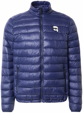 Karl Lagerfeld Prechodná bunda  tmavomodrá / čierna / biela