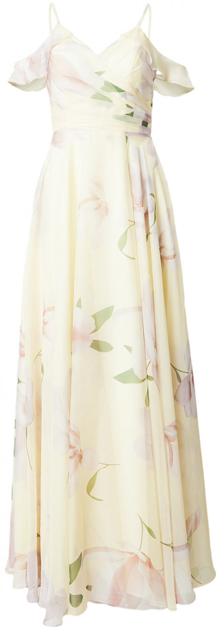 mascara Večerné šaty  pastelovo žltá / zelená / rosé / šedobiela