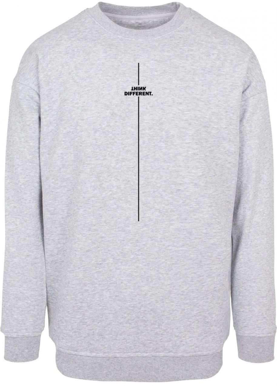 Merchcode Mikina 'Think Different'  sivá melírovaná / čierna