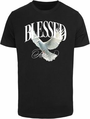 Mister Tee Tričko 'Blessed Forever'  sivá / čierna / biela
