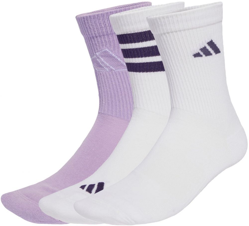 ADIDAS SPORTSWEAR Ponožky 'Logo 3 Pairs'  orchideová / tmavofialová / biela