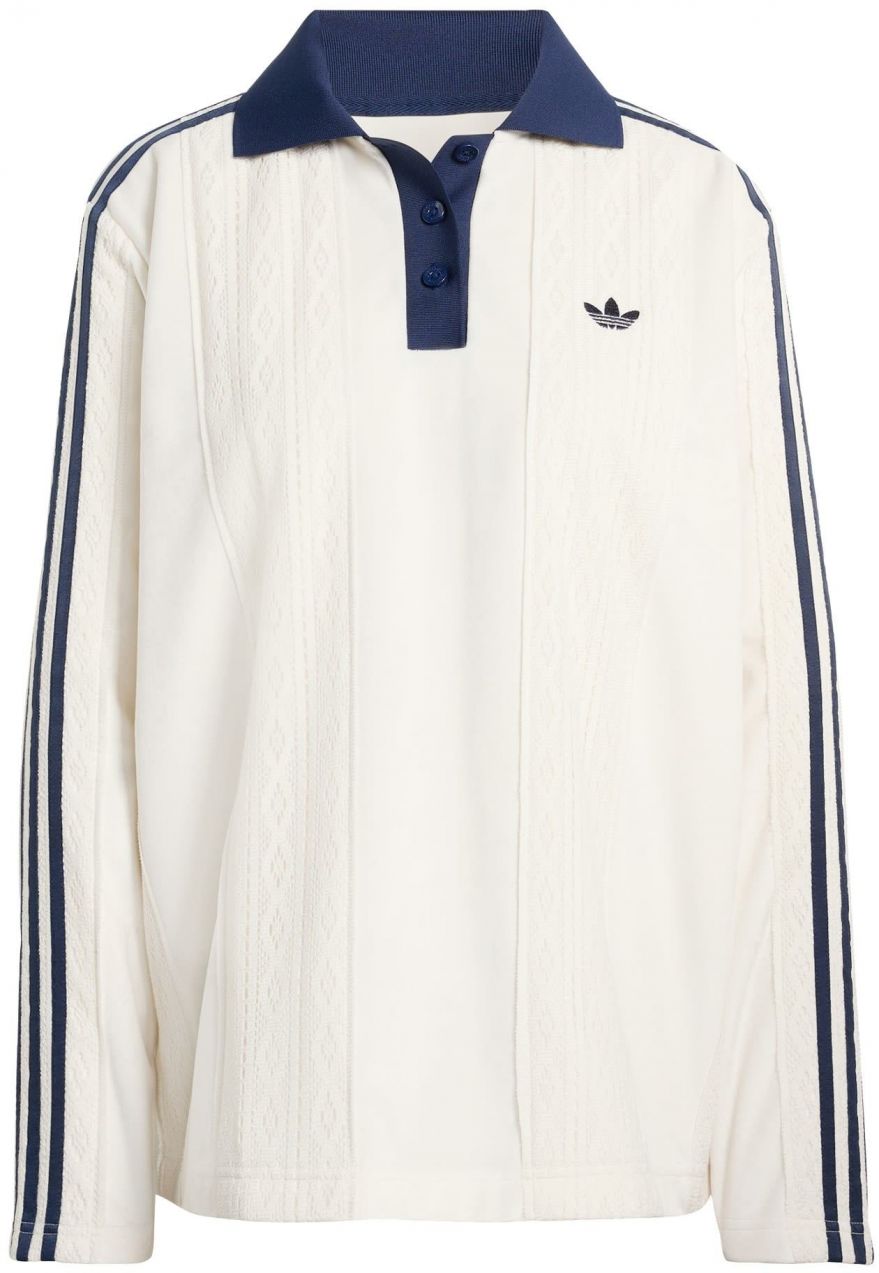 ADIDAS ORIGINALS Tričko 'WINTERISED LONGSLEEVE SOCCER'  modrá / námornícka modrá / prírodná biela