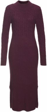 LASCANA Pletené šaty  baklažánová