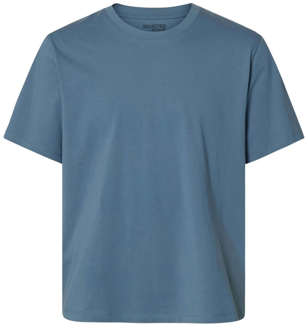 SELECTED Tričko 'Haspen'  modrosivá