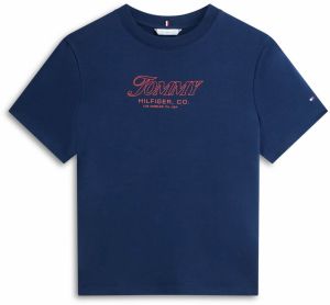 TOMMY HILFIGER Tričko  námornícka modrá / jasne červená