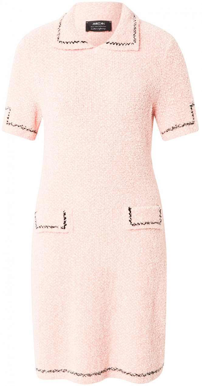 Marc Cain Pletené šaty  koralová / čierna