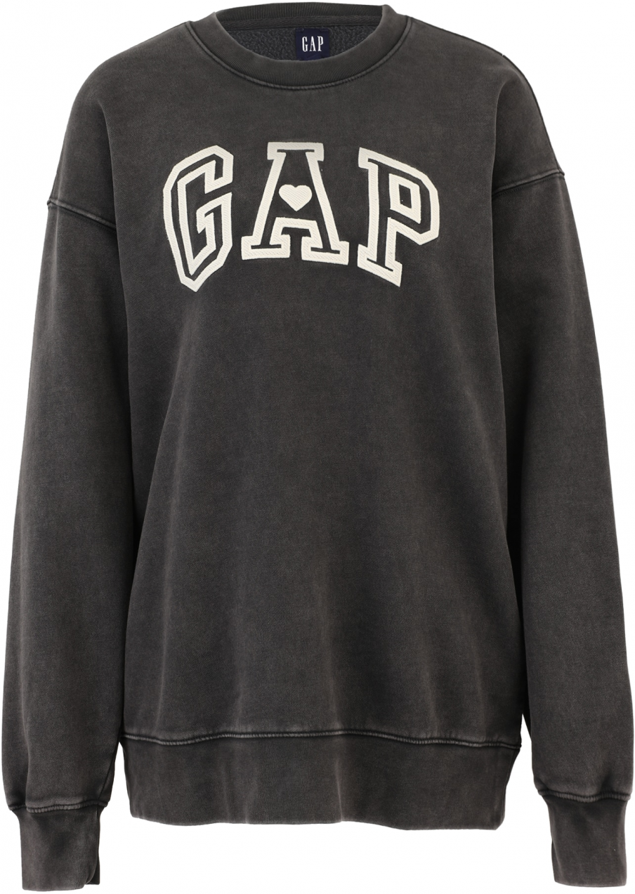Gap Tall Mikina 'LOVE'  čierna / šedobiela