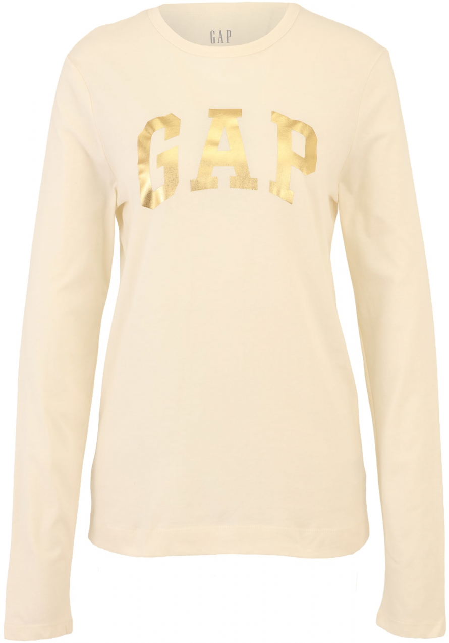 Gap Petite Tričko  zlatá / biela ako vlna