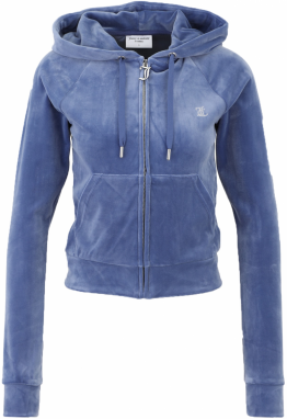 Juicy Couture Tall Tepláková bunda 'MADISON'  opálová / priehľadná