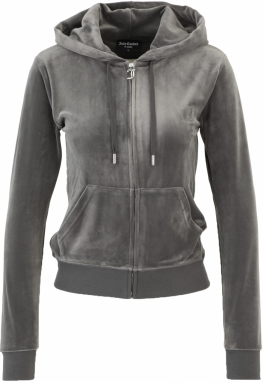 Juicy Couture Tall Tepláková bunda 'ROBERTSON'  tmavosivá