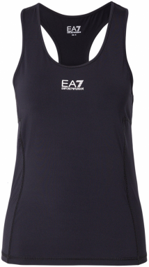 EA7 Emporio Armani Funkčné tričko 'TANK'  čierna / biela