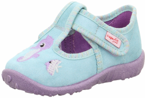 SUPERFIT Papuče 'SPOTTY'  svetlomodrá / fialová / čierna / biela