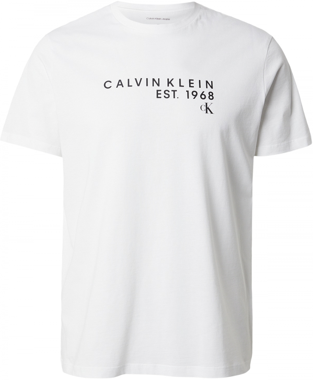 Calvin Klein Jeans Tričko  čierna / biela