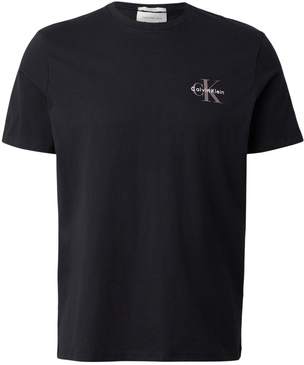 Calvin Klein Jeans Tričko  tmavošedá / čierna / biela ako vlna