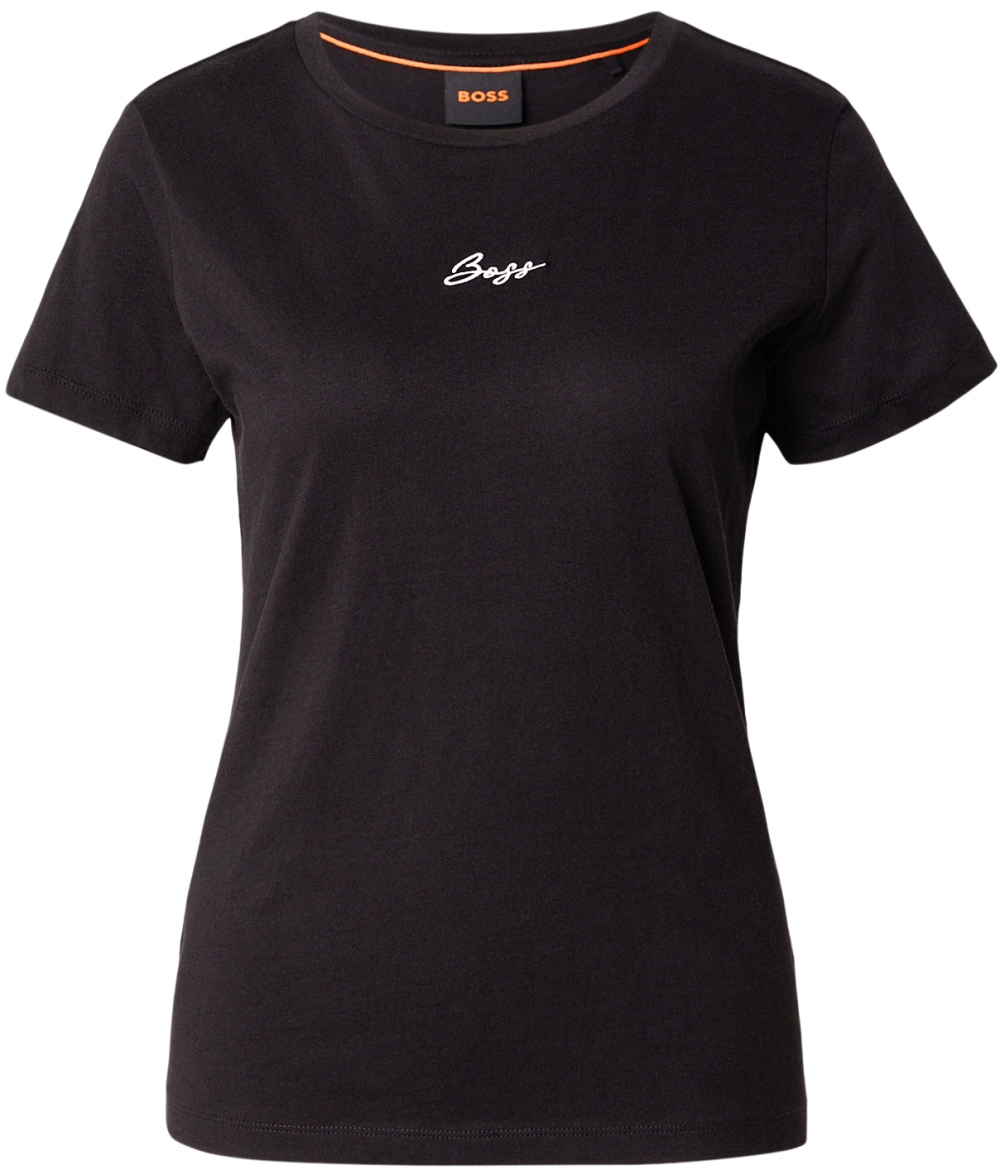 BOSS Tričko 'C_Elove'  čierna / biela