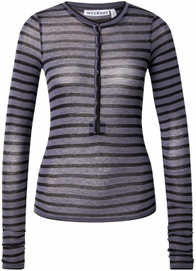 WEEKDAY Tričko  tmavosivá / čierna