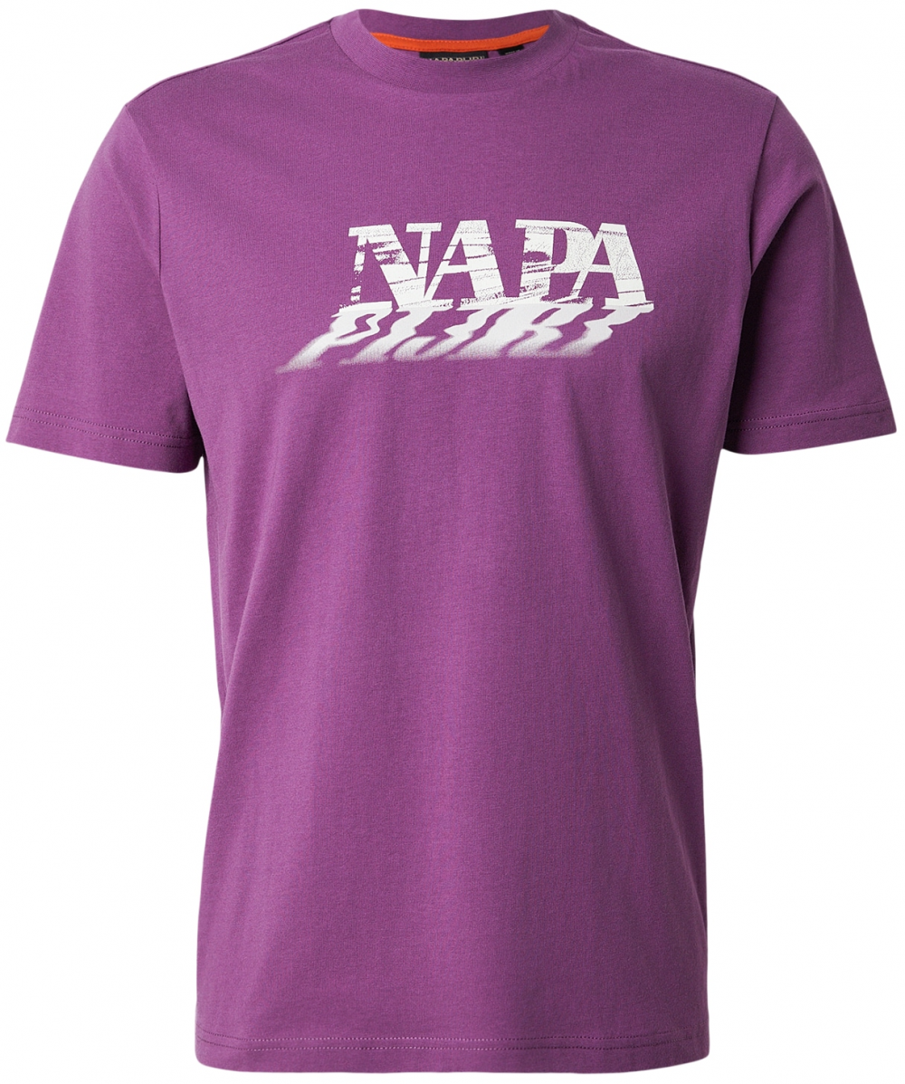 NAPAPIJRI Tričko 'S-LODESTAR'  fialová / biela
