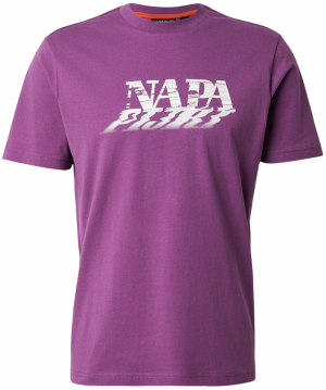 NAPAPIJRI Tričko 'S-LODESTAR'  fialová / biela