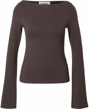 WEEKDAY Tričko 'Annie'  hnedá