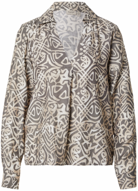 Fransa Blúzka 'FRARIANA'  béžová / tmavozelená