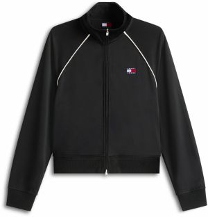 Tommy Jeans Tepláková bunda  námornícka modrá / červená / čierna / biela