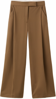 MANGO Plisované nohavice 'MILO'  hnedá