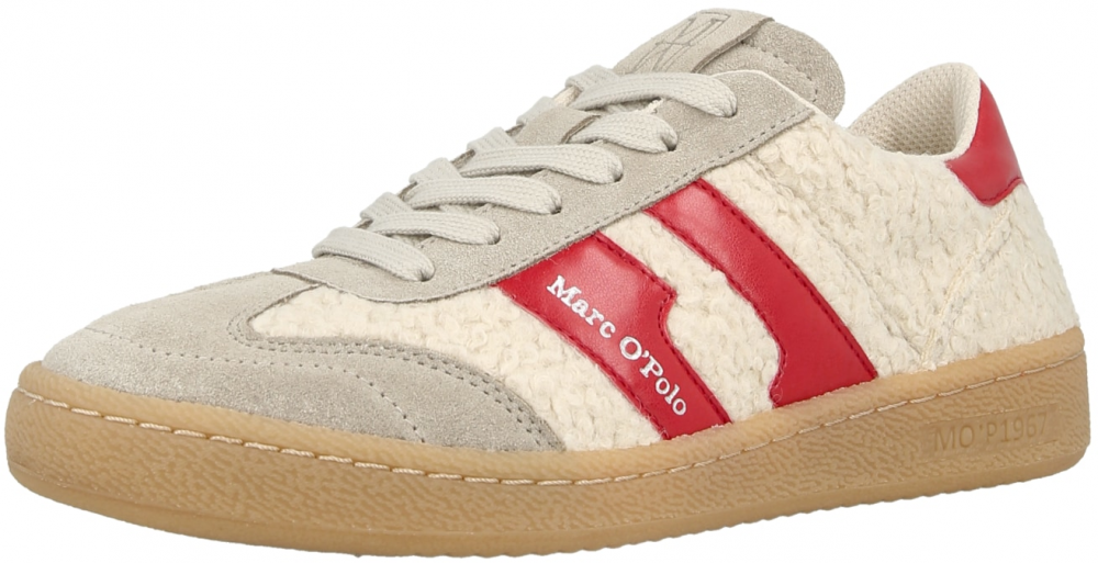 Marc O'Polo Nízke tenisky 'Court'  tmavošedá / červená / prírodná biela