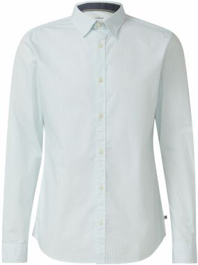 s.Oliver Košeľa  pastelovo zelená / šedobiela